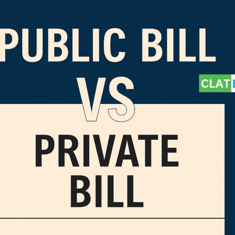 Difference Between Public Bill and Private Bill
