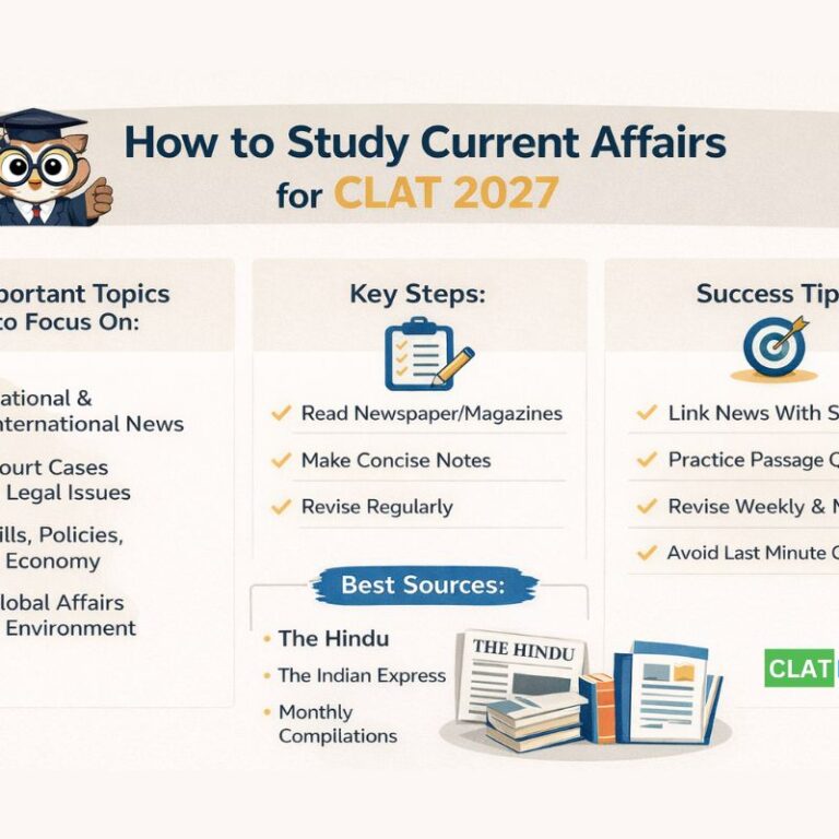 How to Study Current Affairs for CLAT 2027
