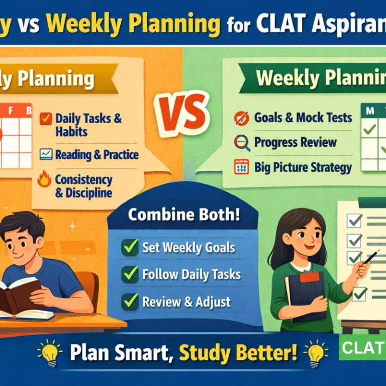 Daily vs Weekly Planning for CLAT Aspirants What Works Better for You