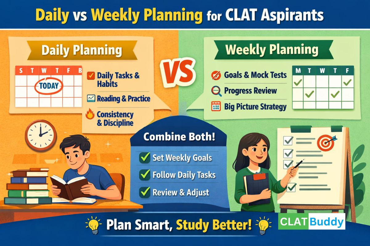 Daily vs Weekly Planning for CLAT Aspirants What Works Better for You