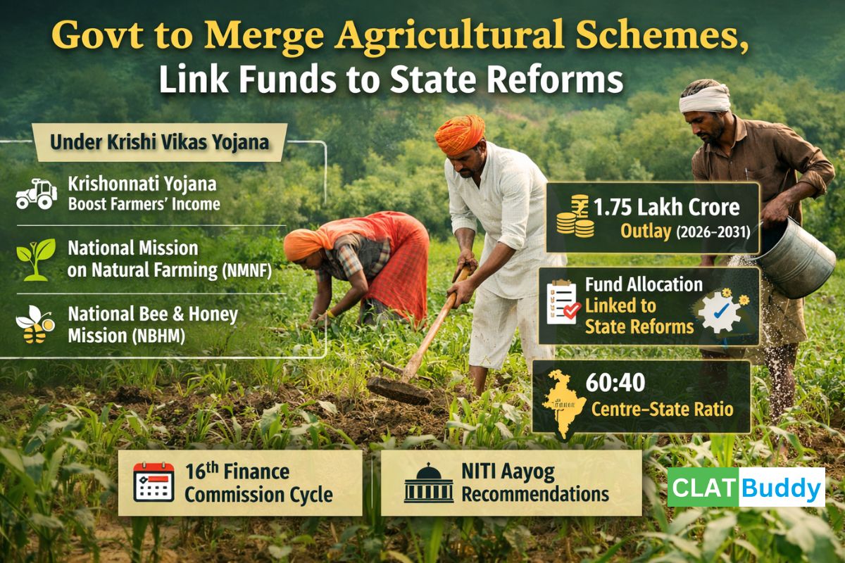 Govt to Merge Agricultural Schemes, Link Funds to State Reforms