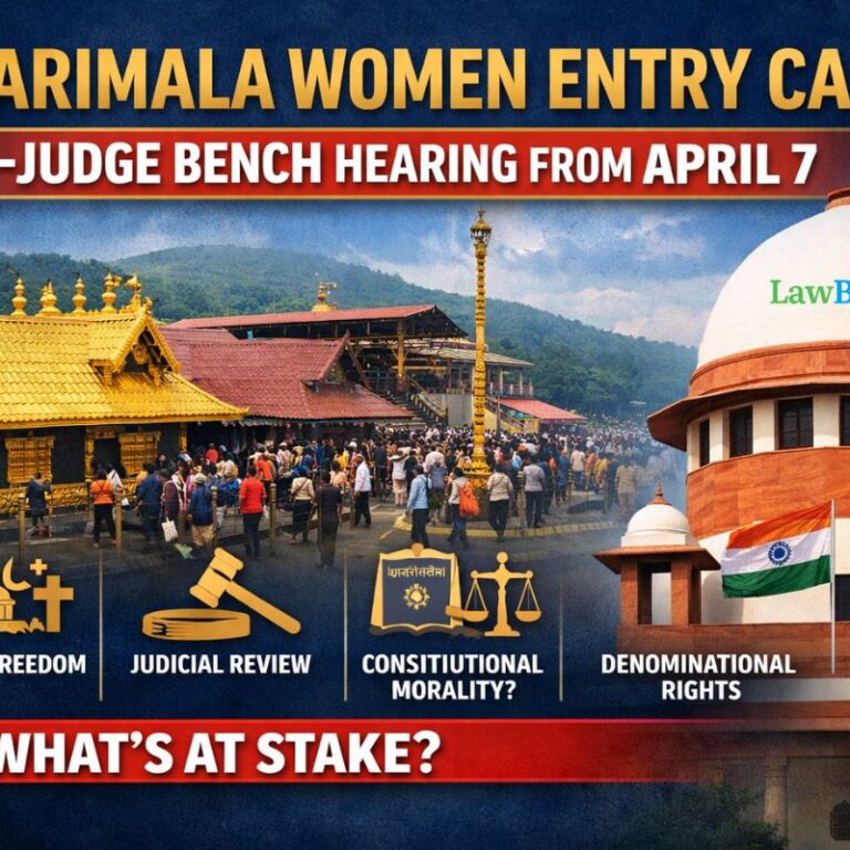 9-Judge Bench to Hear Sabarimala Women Entry Case from April 7