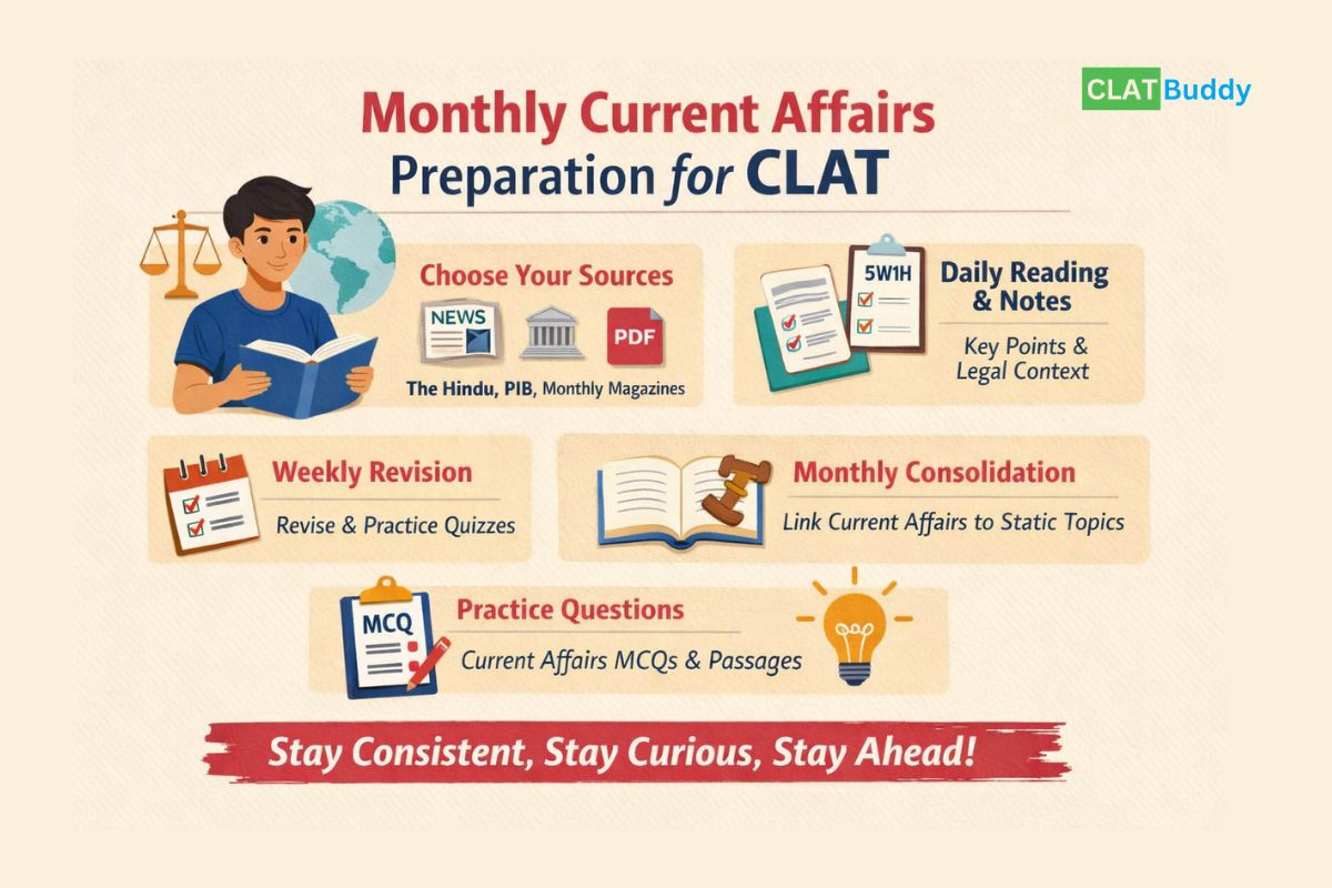 Monthly Current Affairs Preparation Framework for CLAT