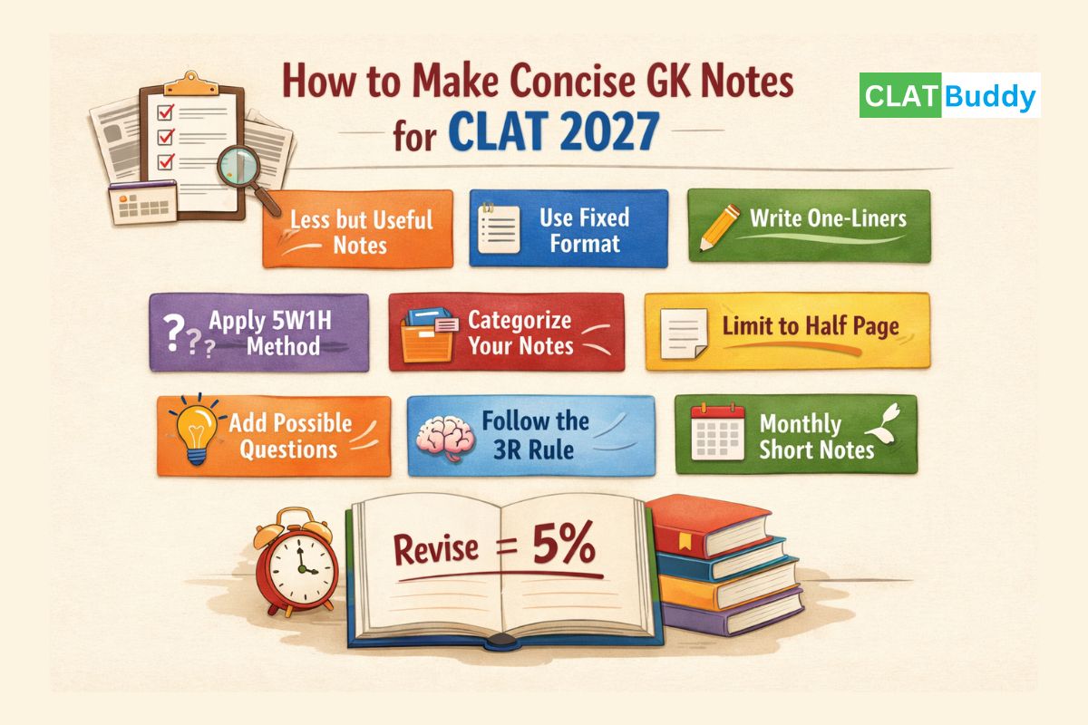 How to Make Concise GK Notes for CLAT