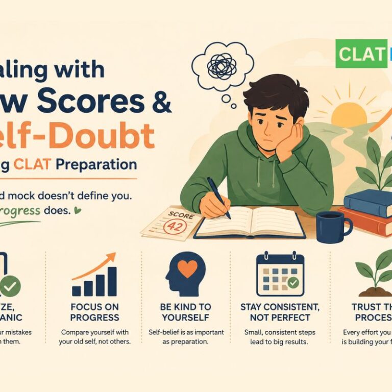 Dealing With Low Scores and Self-Doubt During CLAT Preparation
