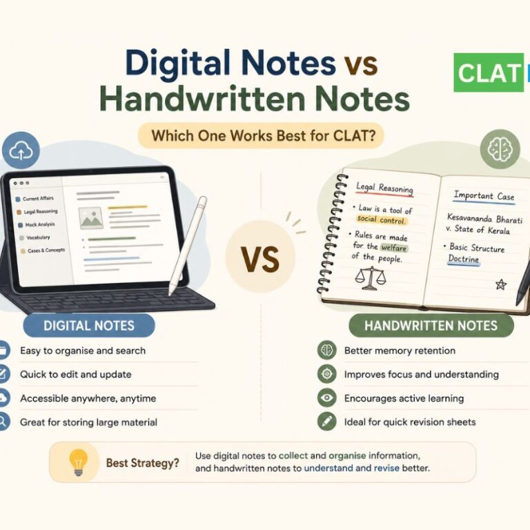 Digital Notes vs Handwritten Notes for CLAT_ Which One Should You Actually Use