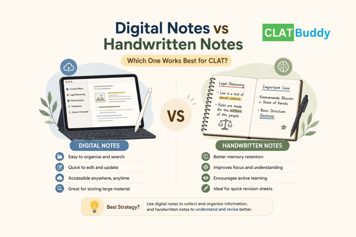 Digital Notes vs Handwritten Notes for CLAT_ Which One Should You Actually Use