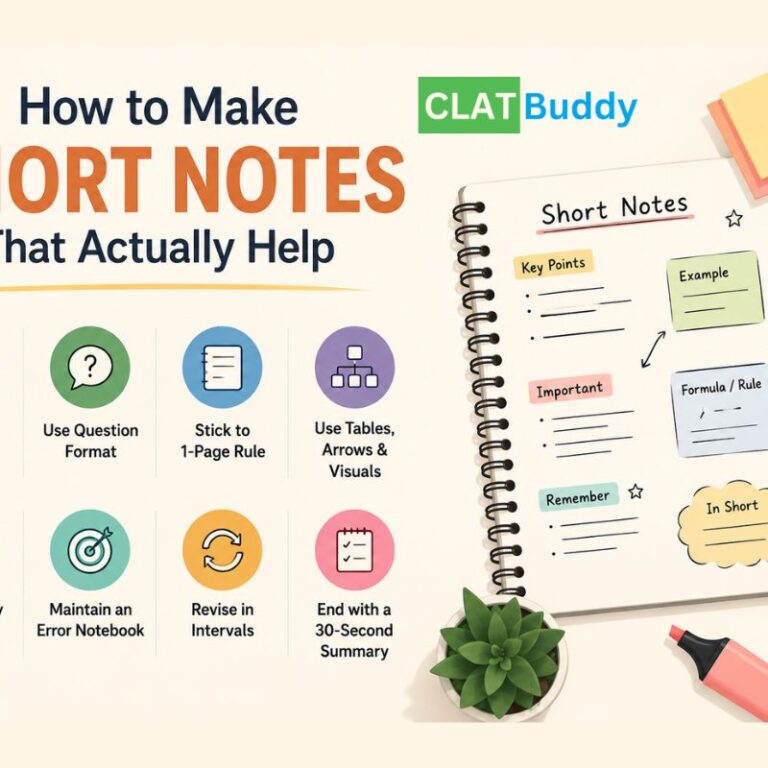 How to Make Short Notes That Actually Help in CLAT Preparation