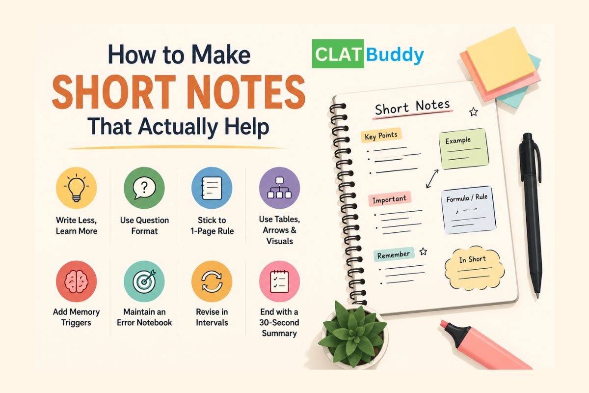 How to Make Short Notes That Actually Help in CLAT Preparation