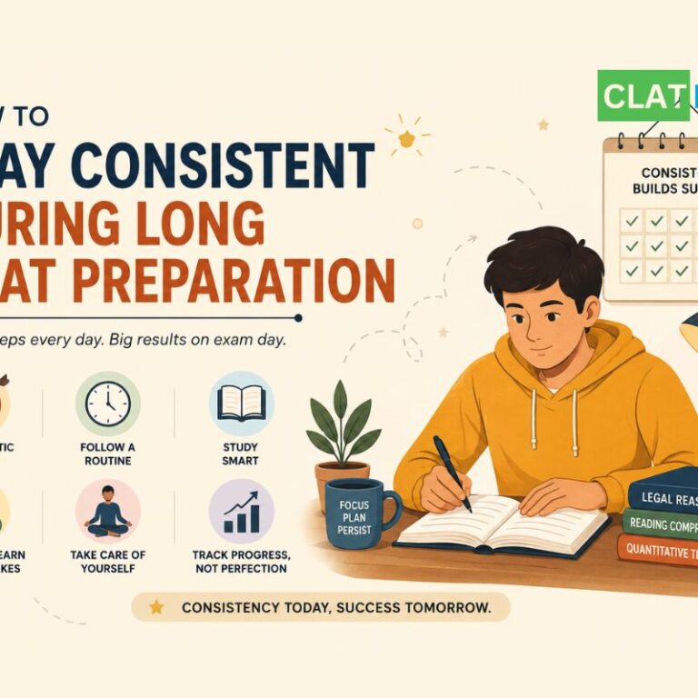 How to Stay Consistent During Long CLAT Preparation