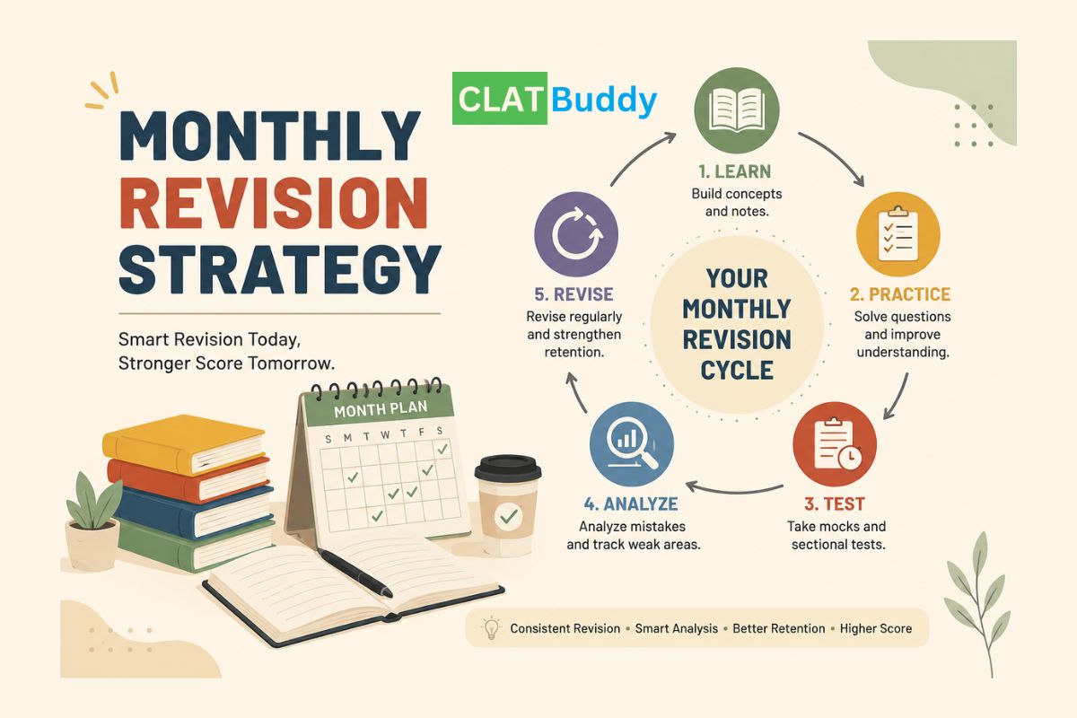 Monthly Revision Strategy for Long-Term CLAT Preparation