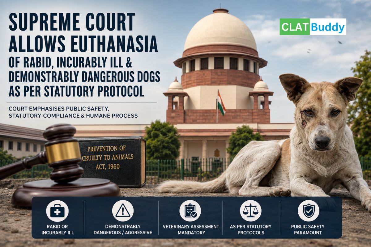 Supreme Court Allows Euthanasia Of Rabid, Incurably Ill & Dangerous Dogs Under Statutory Protocols