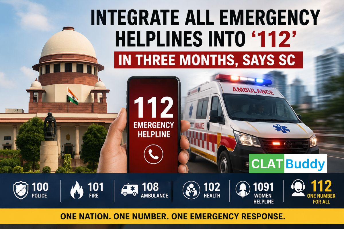 Supreme Court Directs Integration of All Emergency Helplines Into 112 Within Three Months
