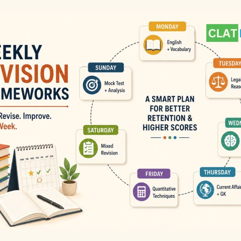 Weekly Revision Frameworks for CLAT That Actually Help You Improve