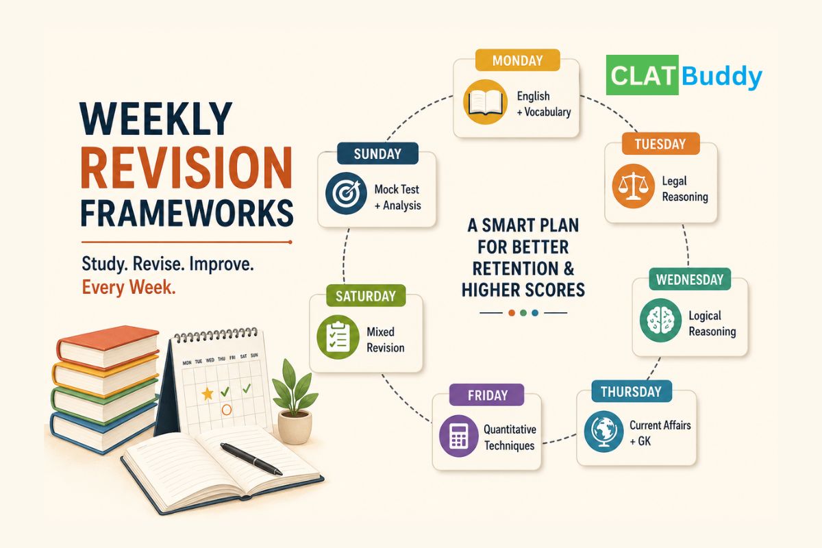 Weekly Revision Frameworks for CLAT That Actually Help You Improve