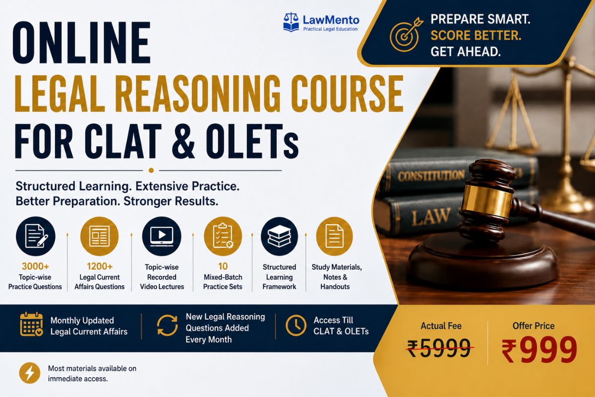 Online Legal Reasoning Course for CLAT 2027 and 2028